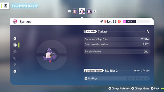 Pokemon Legends ZA Alpha Shiny Spritzee 6IV-EV Trained - Pokemon4Ever