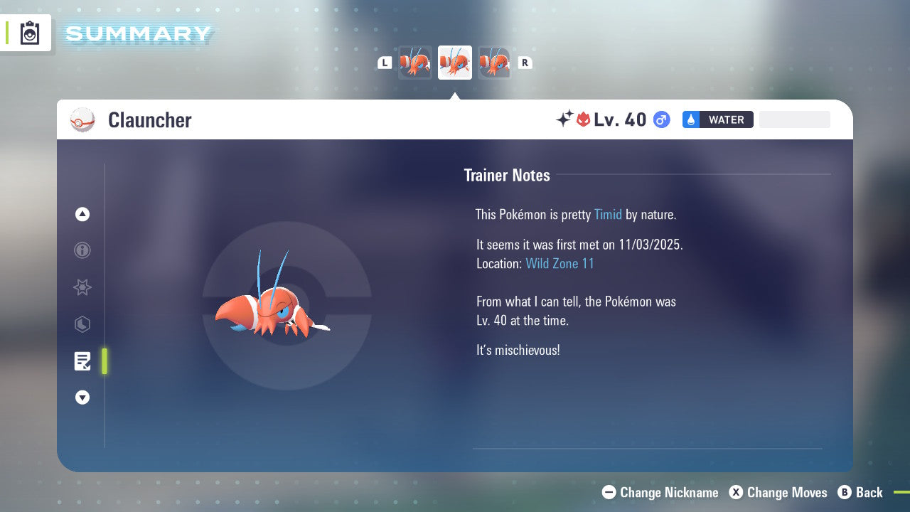 Pokemon Legends ZA Alpha Shiny Clauncher 6IV-EV Trained - Pokemon4Ever