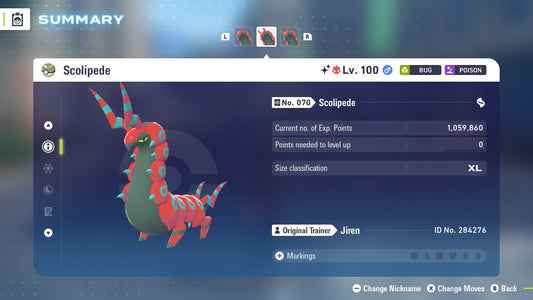 Pokemon Legends ZA Alpha Shiny Scolipede 6IV-EV Trained - Pokemon4Ever