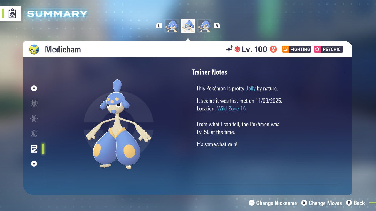 Pokemon Legends ZA Alpha Shiny Medicham 6IV-EV Trained - Pokemon4Ever