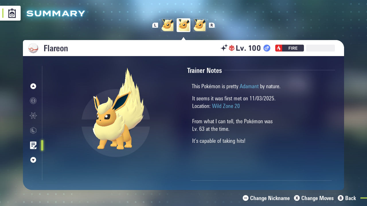 Pokemon Legends ZA Alpha Shiny Flareon 6IV-EV Trained - Pokemon4Ever