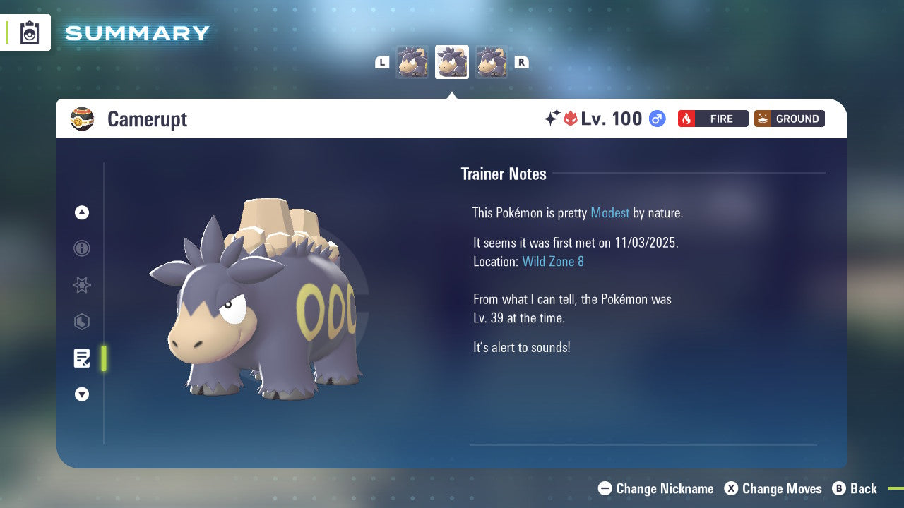 Pokemon Legends ZA Alpha Shiny Camerupt 6IV-EV Trained - Pokemon4Ever