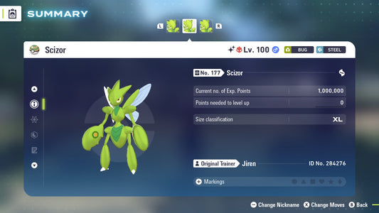Pokemon Legends ZA Alpha Shiny Scizor 6IV-EV Trained - Pokemon4Ever