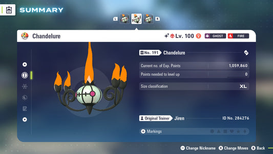 Pokemon Legends ZA Alpha Shiny Chandelure 6IV-EV Trained - Pokemon4Ever
