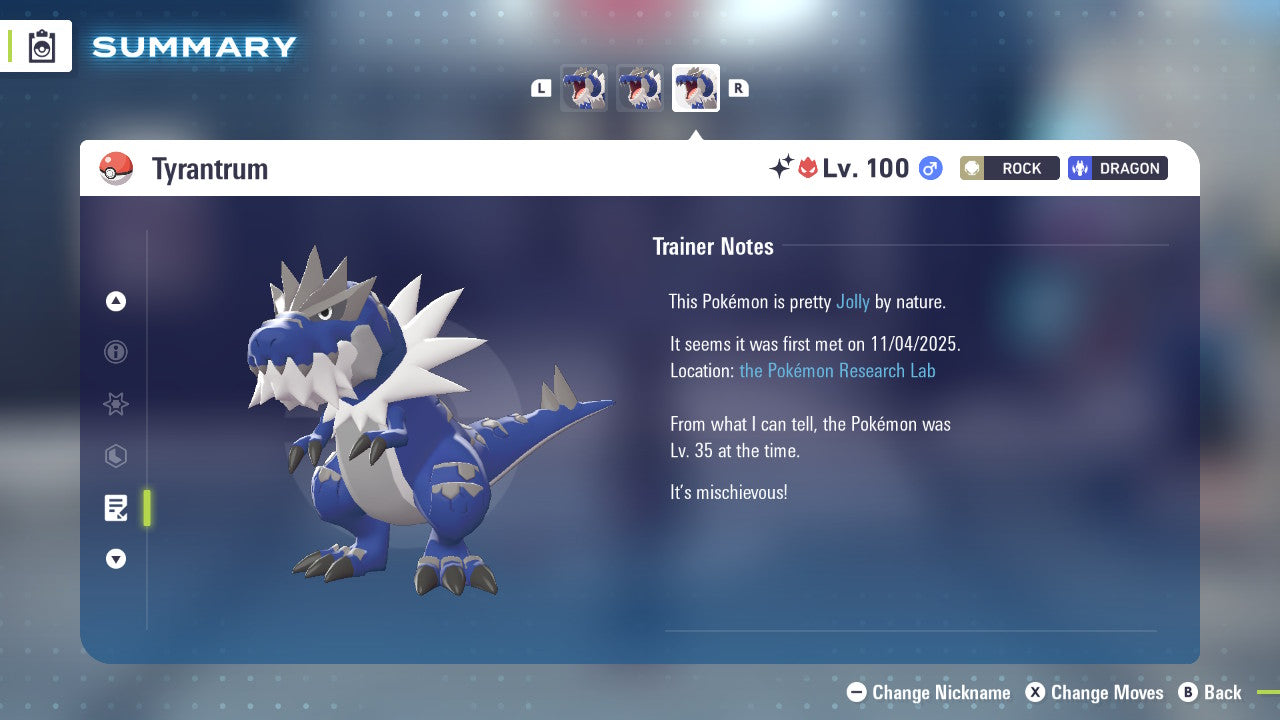 Pokemon Legends ZA Alpha Shiny Tyrantrum 6IV-EV Trained - Pokemon4Ever