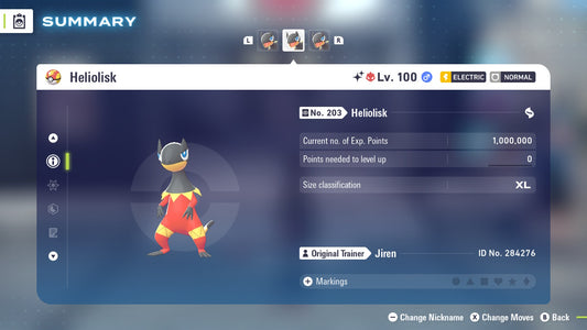 Pokemon Legends ZA Alpha Shiny Heliolisk 6IV-EV Trained - Pokemon4Ever