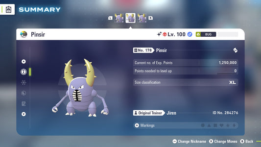 Pokemon Legends ZA Alpha Shiny Pinsir 6IV-EV Trained - Pokemon4Ever