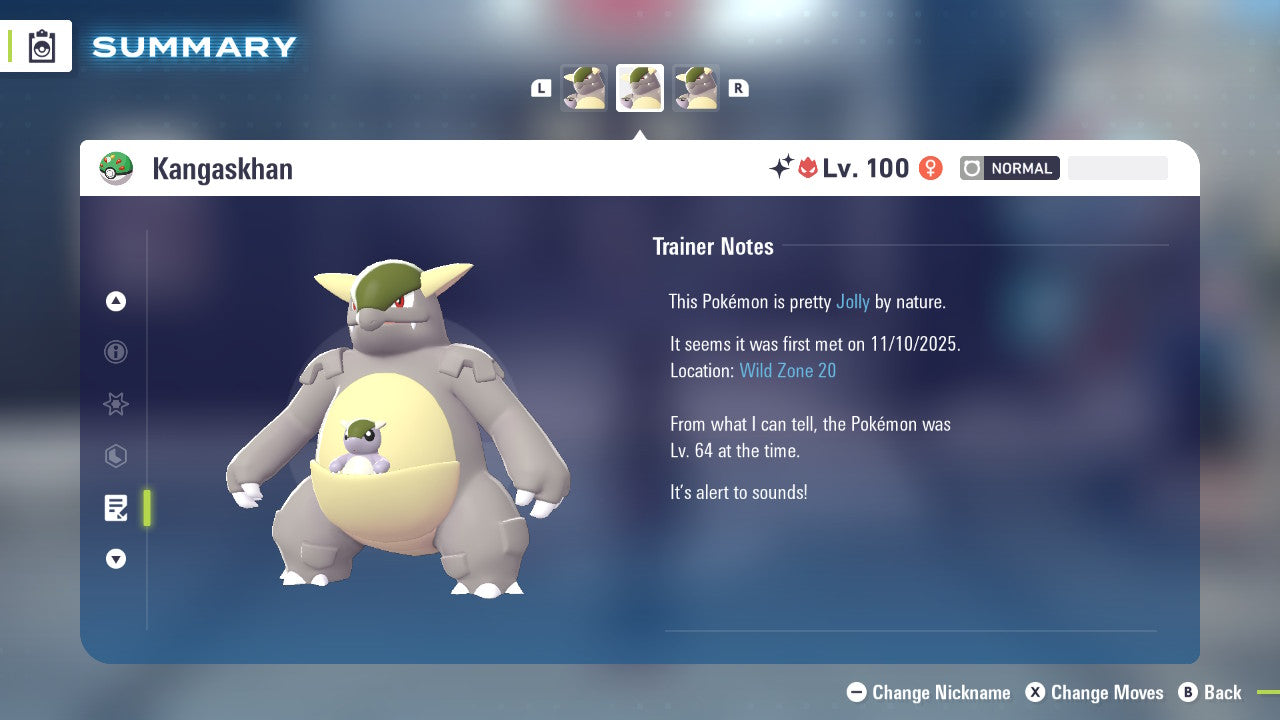 Pokemon Legends ZA Alpha Shiny Kangaskhan 6IV-EV Trained - Pokemon4Ever