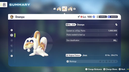 Pokemon Legends ZA Alpha Shiny Drampa 6IV-EV Trained - Pokemon4Ever