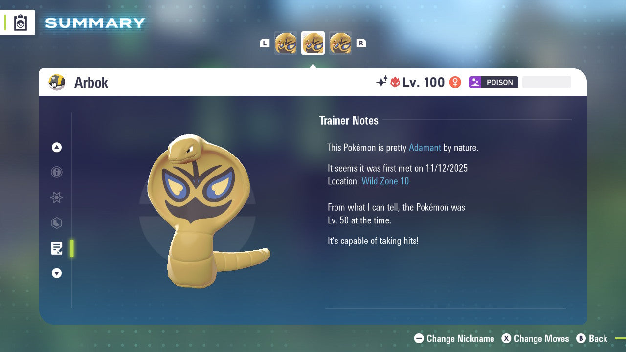 Pokemon Legends ZA Alpha Shiny Arbok 6IV-EV Trained - Pokemon4Ever