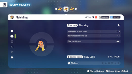 Pokemon Legends ZA Shiny Fletchling 6IV-EV Trained - Pokemon4Ever