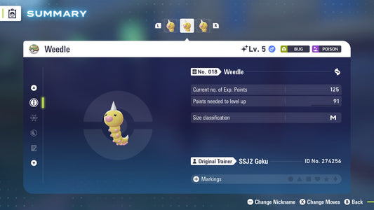 Pokemon Legends ZA Shiny Weedle 6IV-EV Trained - Pokemon4Ever