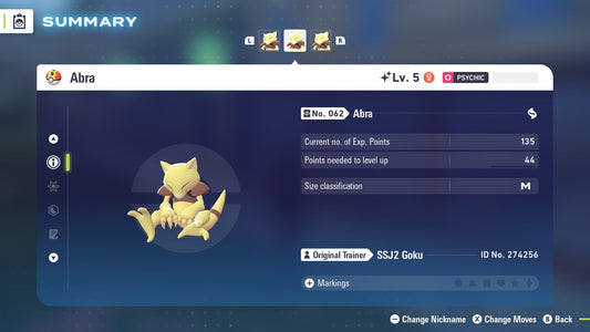 Pokemon Legends ZA Shiny Abra 6IV-EV Trained - Pokemon4Ever