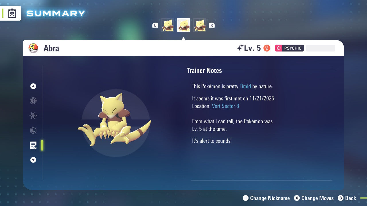 Pokemon Legends ZA Shiny Abra 6IV-EV Trained - Pokemon4Ever