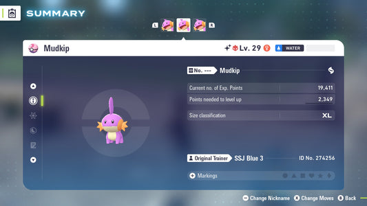 Pokemon Legends ZA Alpha Shiny Mudkip 6IV-EV Trained - Pokemon4Ever