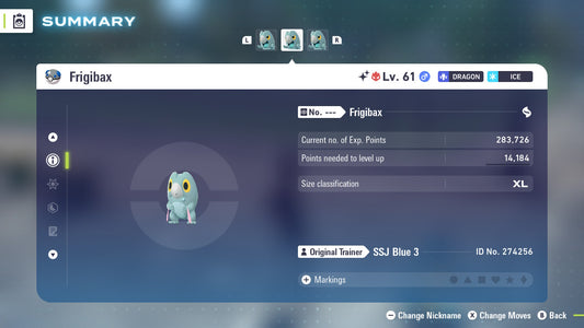 Pokemon Legends ZA Alpha Shiny Frigibax 6IV-EV Trained - Pokemon4Ever