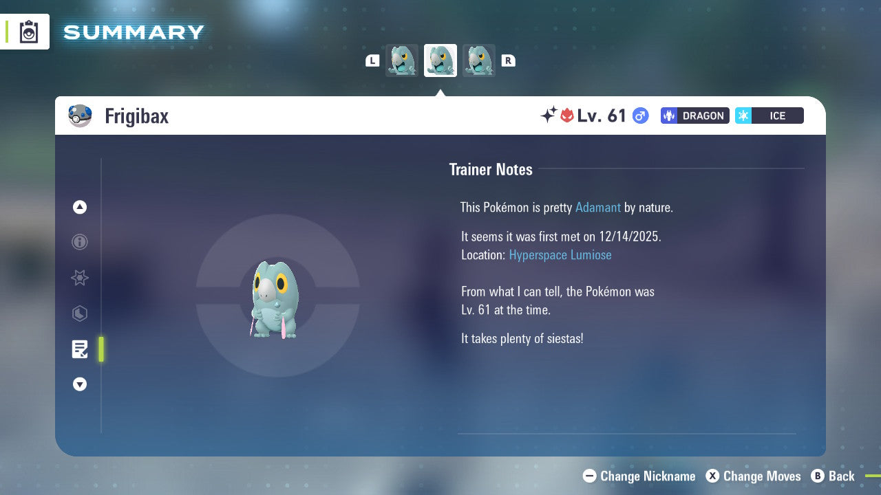 Pokemon Legends ZA Alpha Shiny Frigibax 6IV-EV Trained - Pokemon4Ever