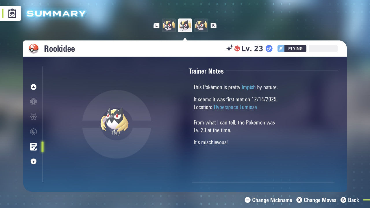 Pokemon Legends ZA Alpha Shiny Rookidee 6IV-EV Trained - Pokemon4Ever