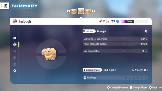 Pokemon Legends ZA Alpha Shiny Fidough 6IV-EV Trained