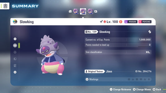 Pokemon Legends ZA Alpha Shiny Galarian Slowking 6IV-EV Trained