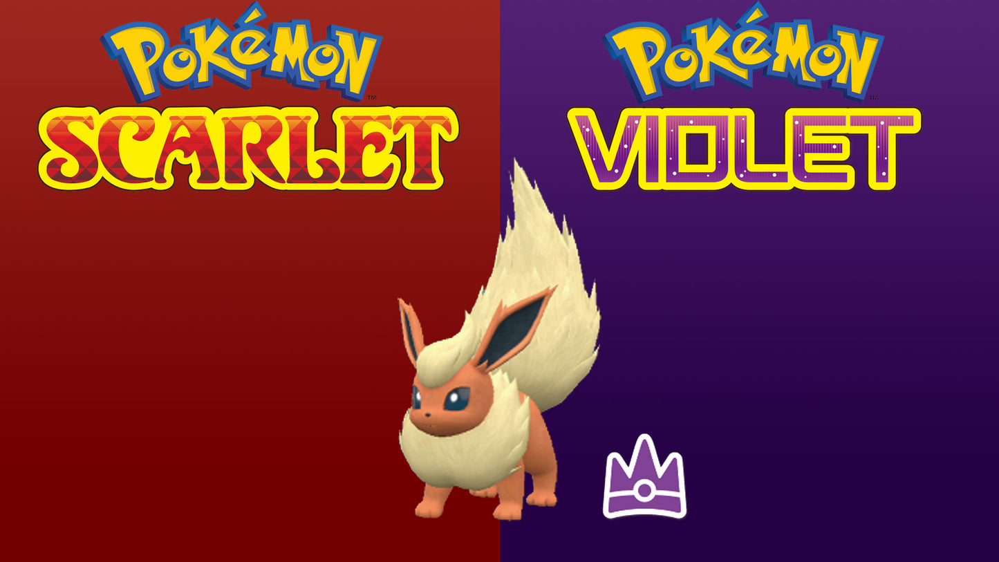 Pokemon Scarlet and Violet Flareon The Unrivaled 6IV-EV Trained - Pokemon4Ever