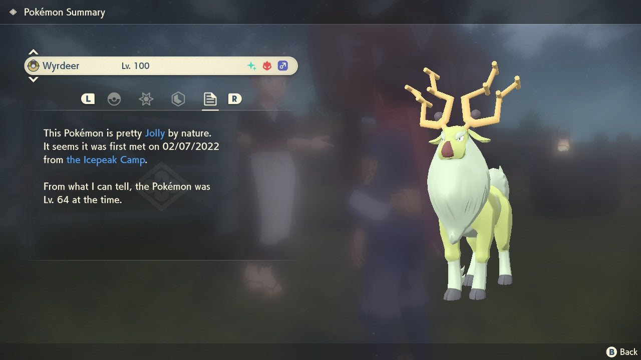 Pokemon Legends Arceus Shiny Alpha Wyrdeer Max Effort Levels 6IV-EV Trained - Pokemon4Ever
