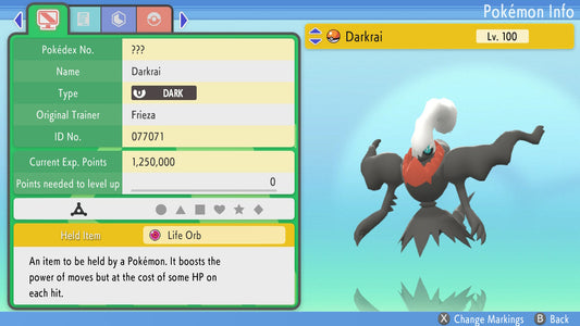 Pokemon Brilliant Diamond and Shining Pearl Darkrai 6IV-EV Trained - Pokemon4Ever