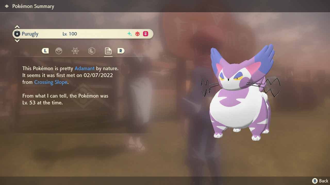 Pokemon Legends Arceus Shiny Alpha Purugly Max Effort Levels 6IV-EV Trained - Pokemon4Ever