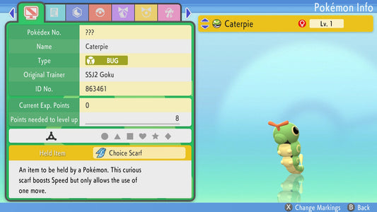 Pokemon Brilliant Diamond and Shining Pearl Caterpie 6IV-EV Trained - Pokemon4Ever