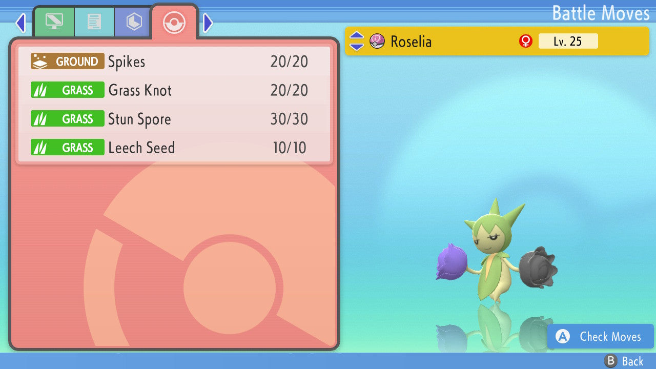 Pokemon Brilliant Diamond and Shining Pearl Roselia 6IV-EV Trained - Pokemon4Ever