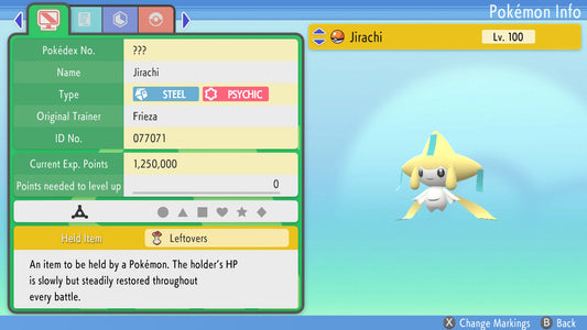Pokemon Brilliant Diamond and Shining Pearl Jirachi 6IV-EV Trained - Pokemon4Ever