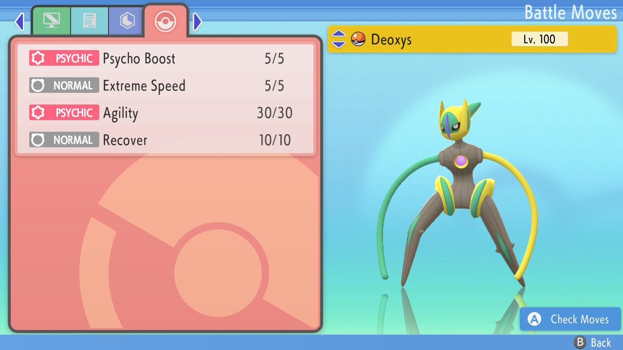 Pokemon Brilliant Diamond and Shining Pearl Deoxys-Speed Form 6IV-EV Trained - Pokemon4Ever