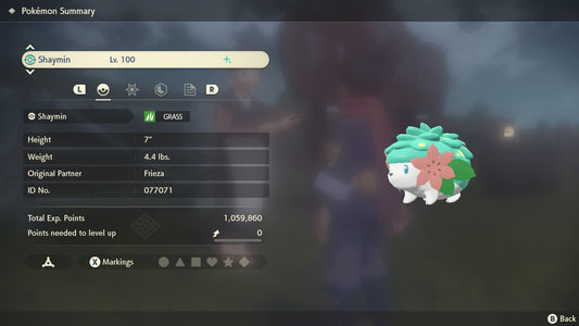 Pokemon Legends Arceus Shiny Shaymin Max Effort Levels 6IV-EV Trained - Pokemon4Ever