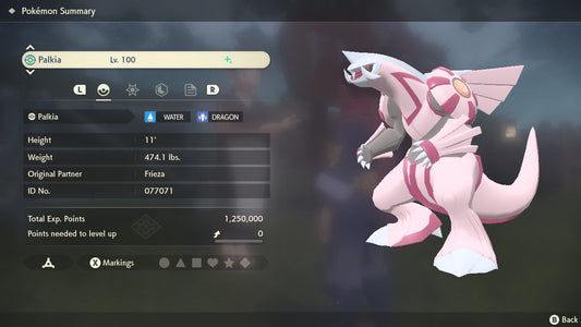 Pokemon Legends Arceus Shiny Palkia Max Effort Levels 6IV-EV Trained - Pokemon4Ever