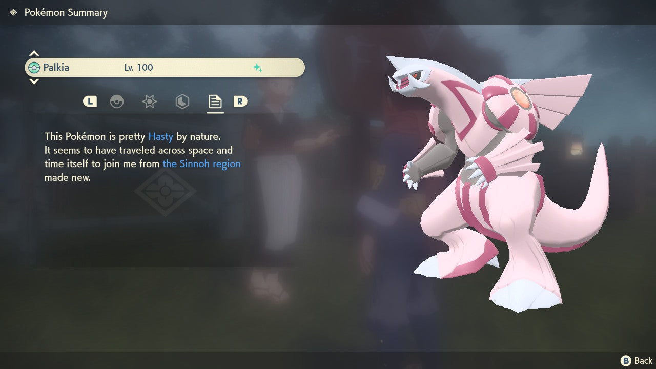 Pokemon Legends Arceus Shiny Palkia Max Effort Levels 6IV-EV Trained - Pokemon4Ever