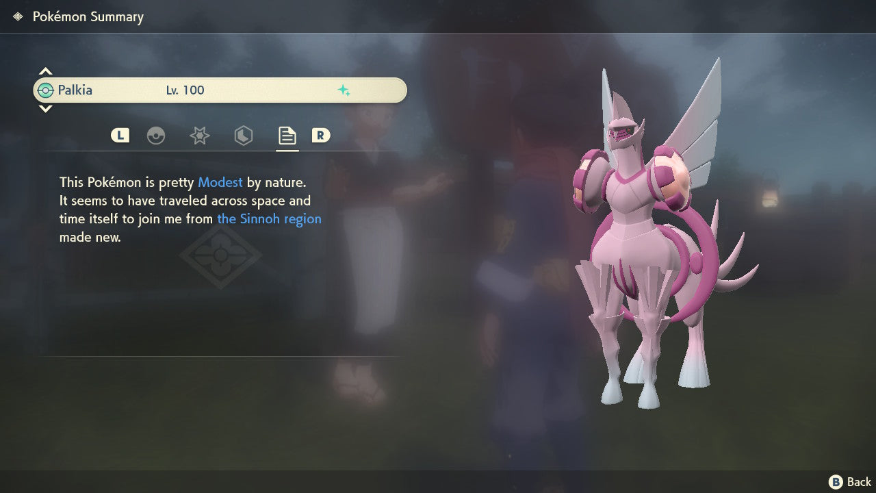 Pokemon Legends Arceus Shiny Palkia Origin Form Max Effort Levels 6IV-EV Trained - Pokemon4Ever