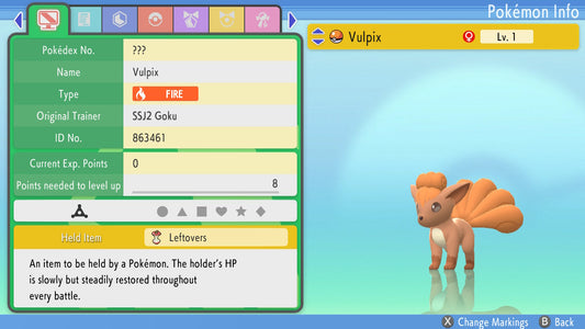 Pokemon Brilliant Diamond and Shining Pearl Vulpix 6IV-EV Trained - Pokemon4Ever