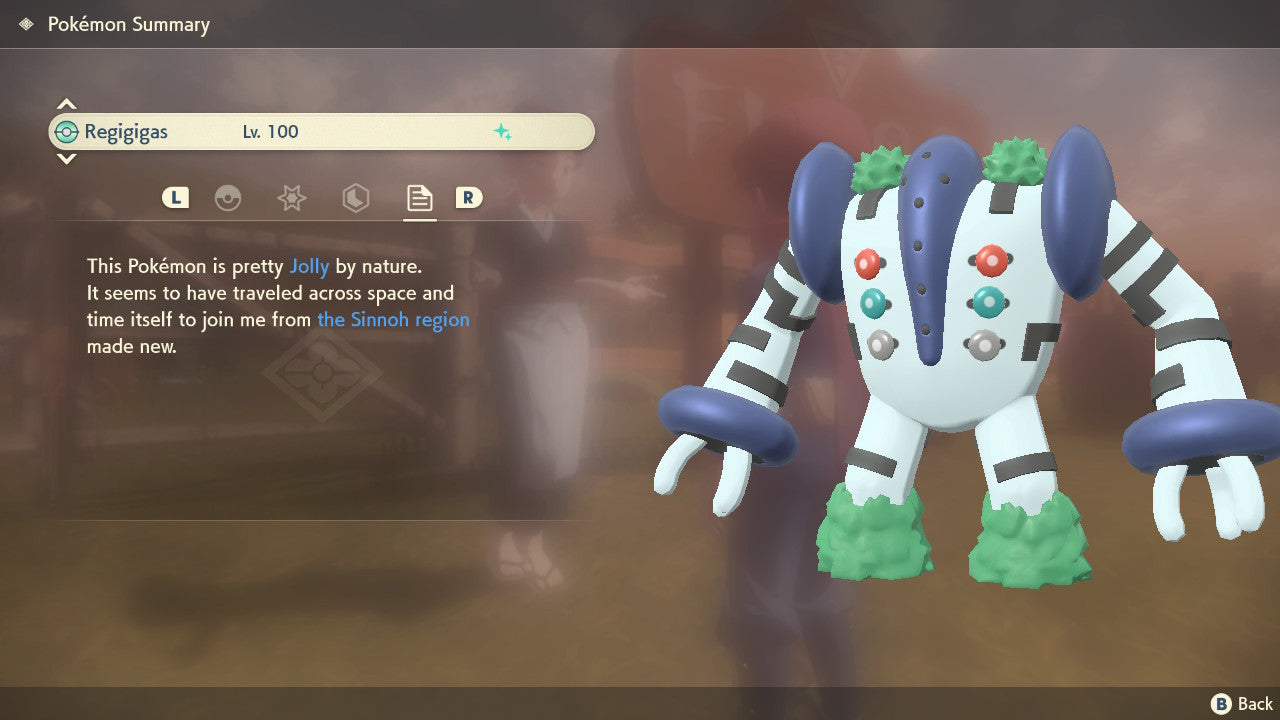 Pokemon Legends Arceus Shiny Regigigas Max Effort Levels 6IV-EV Trained - Pokemon4Ever