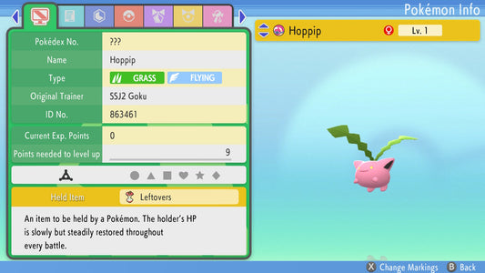 Pokemon Brilliant Diamond and Shining Pearl Hoppip 6IV-EV Trained - Pokemon4Ever