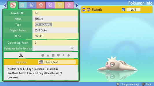 Pokemon Brilliant Diamond and Shining Pearl Slakoth 6IV-EV Trained - Pokemon4Ever