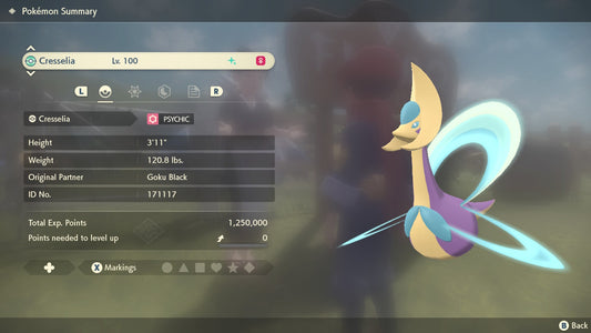 Pokemon Legends Arceus Shiny Cresselia Max Effort Levels 6IV-EV Trained - Pokemon4Ever