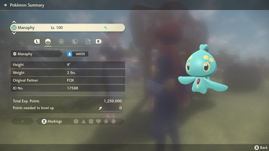 Pokemon Legends Arceus Shiny Manaphy Max Effort Levels 6IV-EV Trained - Pokemon4Ever