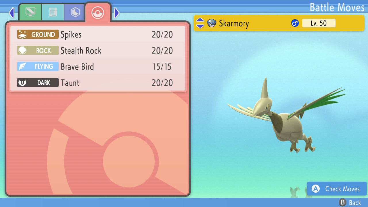 Pokemon Brilliant Diamond and Shining Pearl Skarmory 6IV-EV Trained - Pokemon4Ever
