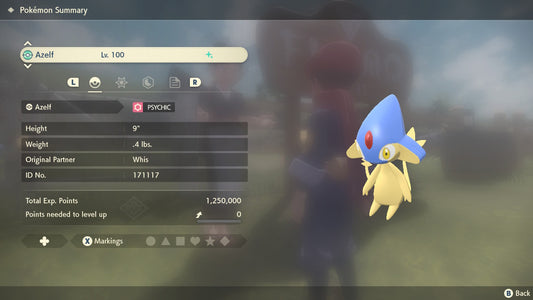 Pokemon Legends Arceus Shiny Azelf Max Effort Levels 6IV-EV Trained - Pokemon4Ever