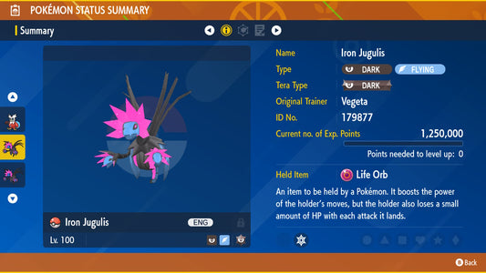 Pokemon Scarlet and Violet Iron Jugulis 6IV-EV Trained - Pokemon4Ever