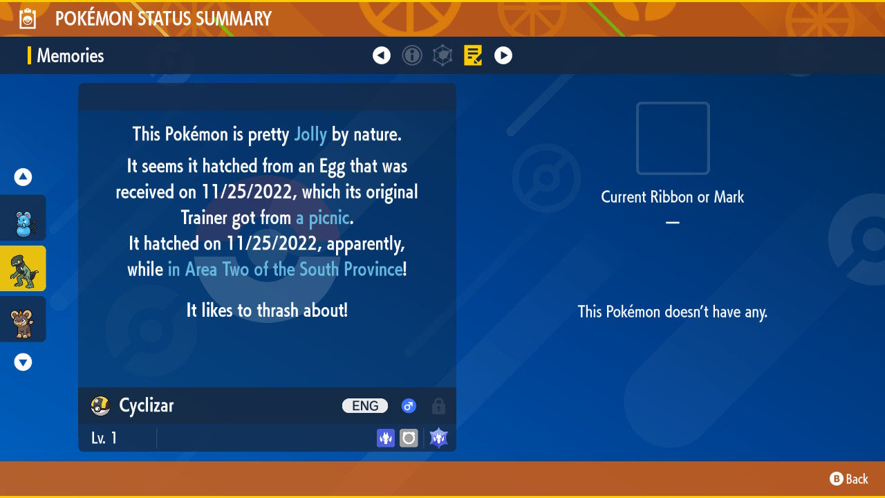 Pokemon Scarlet and Violet Cyclizar 6IV-EV Trained - Pokemon4Ever