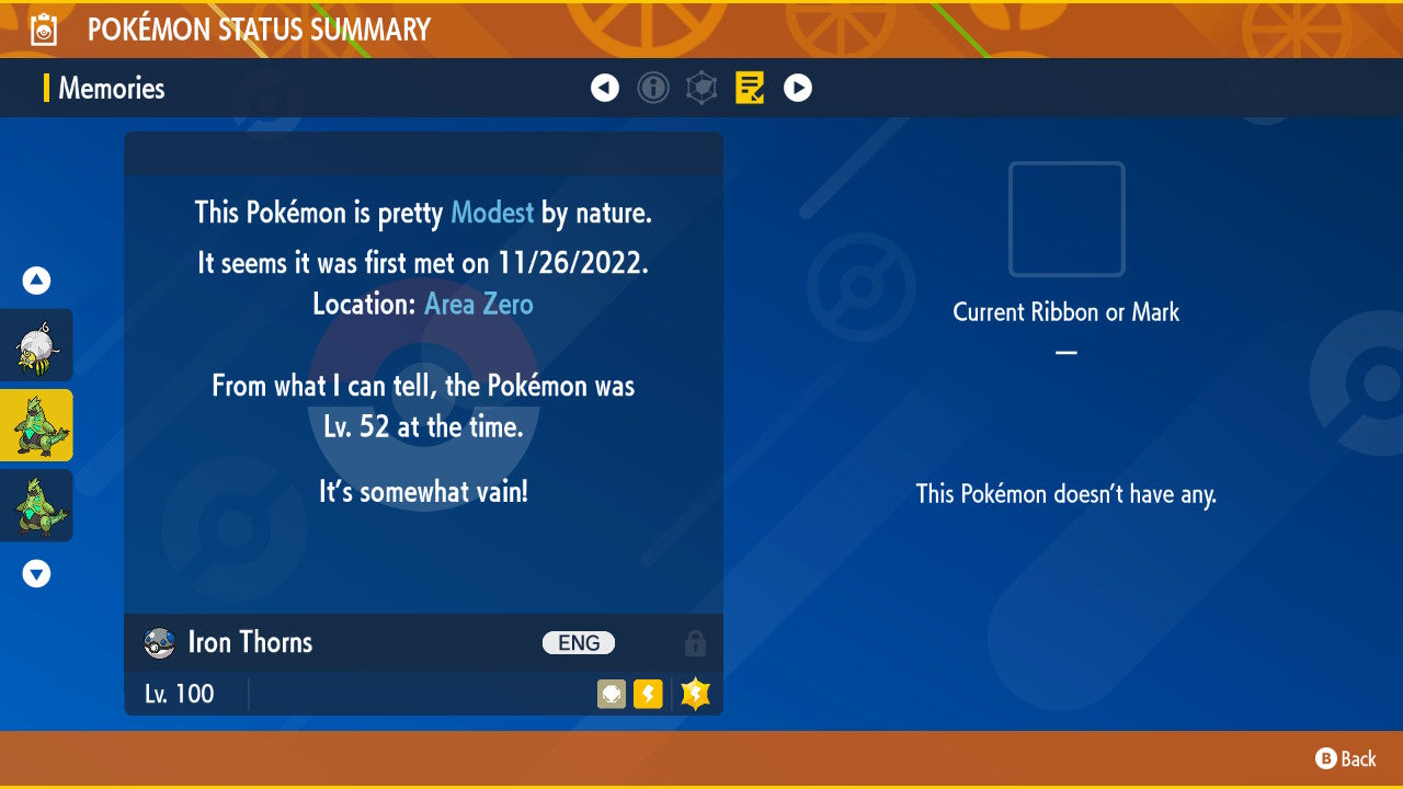 Pokemon Scarlet and Violet Iron Thorns 6IV-EV Trained - Pokemon4Ever