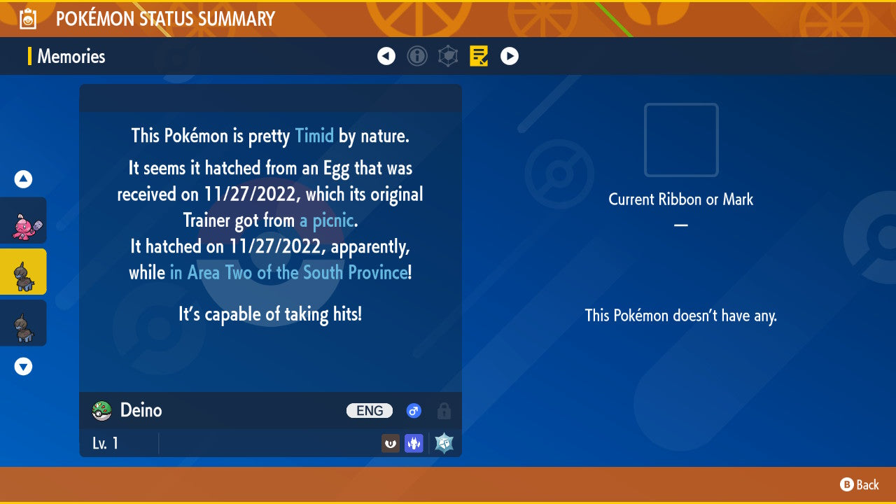 Pokemon Scarlet and Violet Deino 6IV-EV Trained - Pokemon4Ever