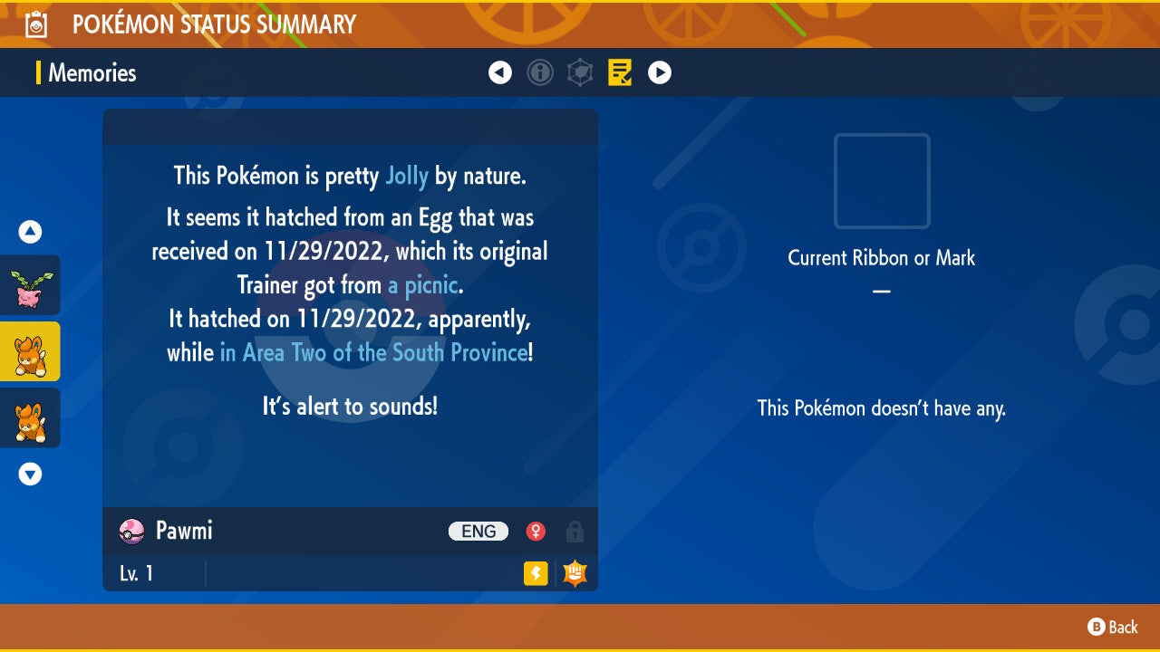 Pokemon Scarlet and Violet Pawmi 6IV-EV Trained - Pokemon4Ever