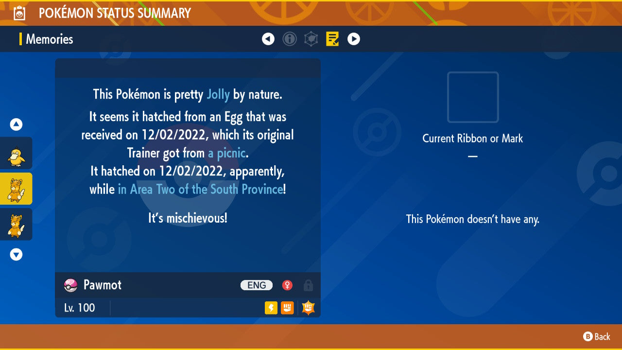 Pokemon Scarlet and Violet Pawmot 6IV-EV Trained - Pokemon4Ever